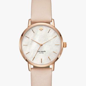 kate spade Metro Vachetta Leather Strap Watch